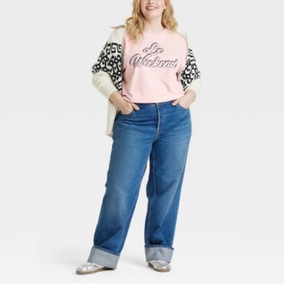 Universal Thread Le Weekend Short Sleeve Graphic T-Shirt - Size XXL - Pink - NWT - Picture 3 of 9